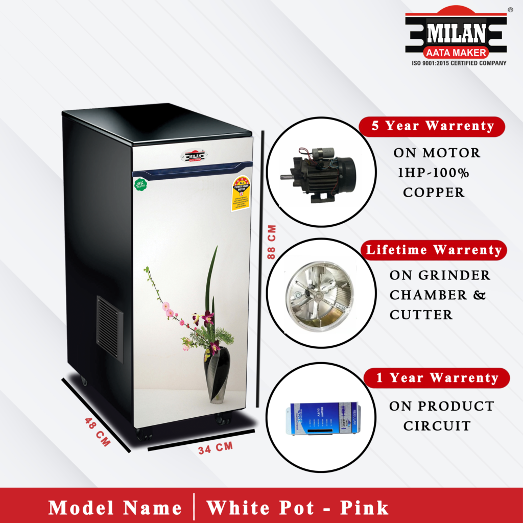 Durable aata pisne wali machine with copper motor and stainless steel chamber – Milan Ahmedabad