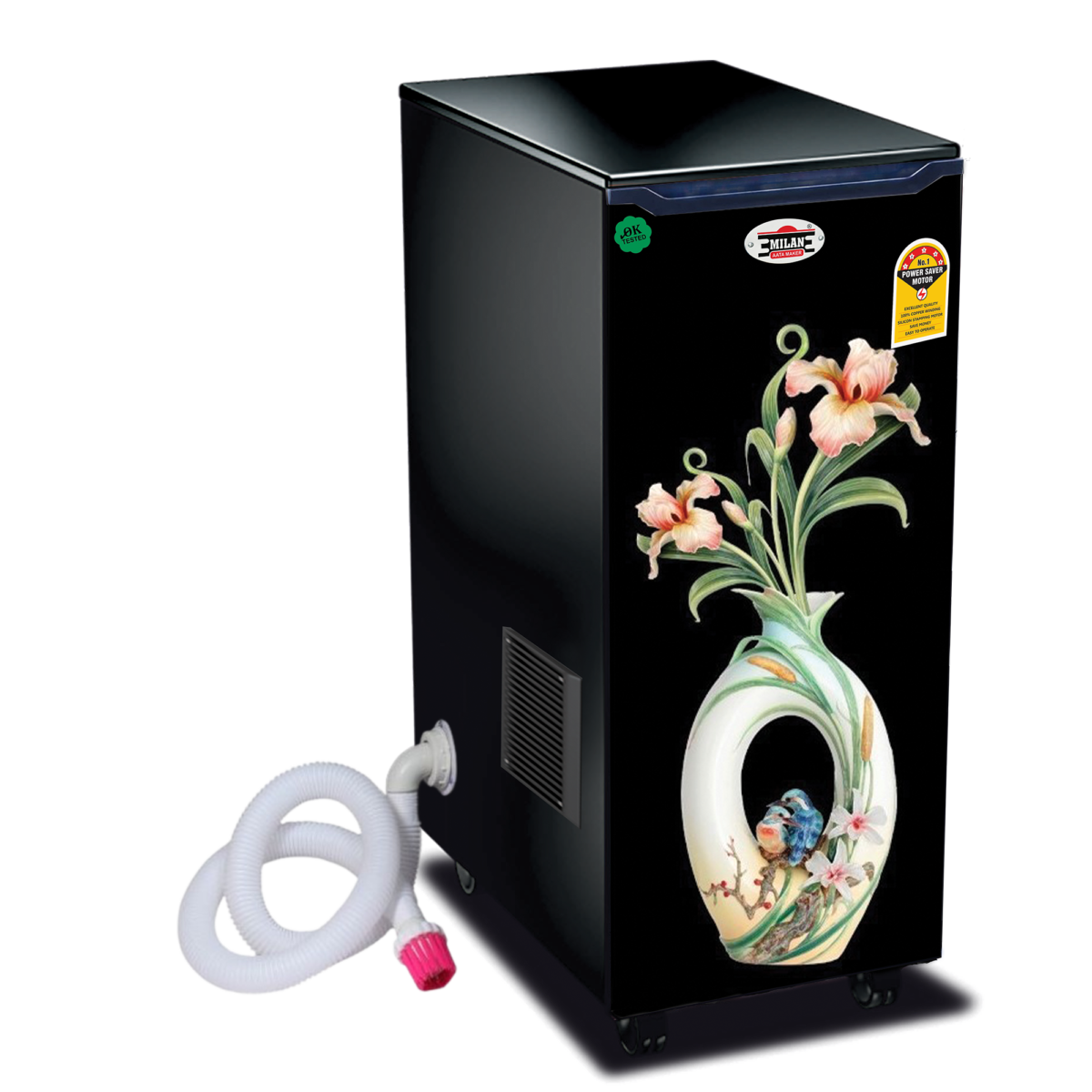 Milan Aata Maker 1Hp Fully Automatic Domestic Aatachakki with Inbuilt Vaccume and Inside Auto LED Light (Pot Flower)