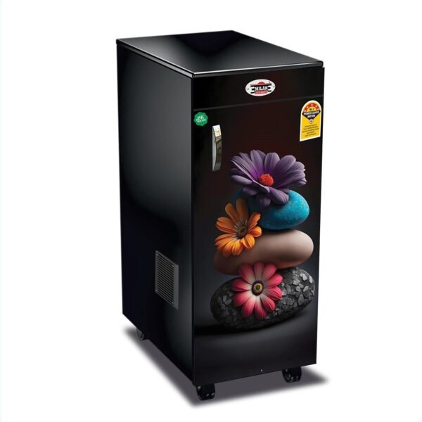 Milan Atta Maker domestic flour mill machine with black finish and floral front design