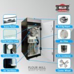 Milan Aata Maker 1Hp Fully Automatic Domestic Aatachakki with Standard Accessories and Inside Auto LED Light (Two Flower)… - Image 6